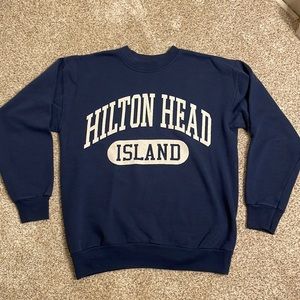 Vintage Navy Blue Hilton Head Island Crewneck Sweatshirt